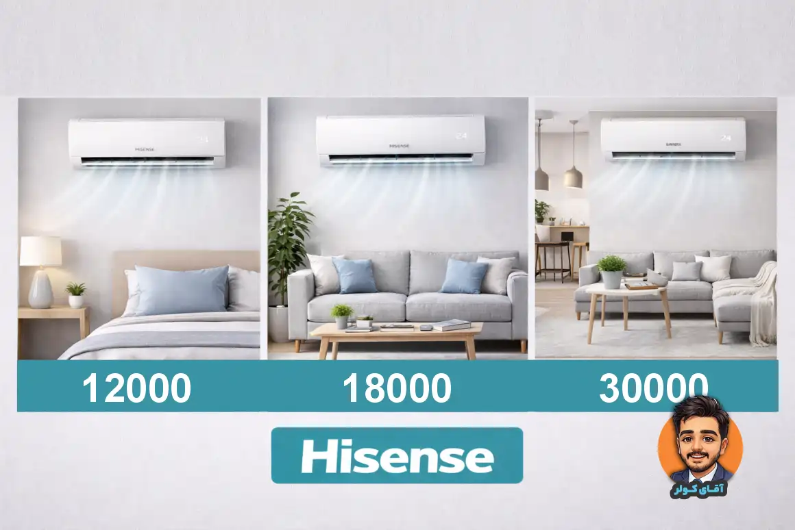 بهترین کولر گازی هایسنس برای متراژهای مختلف