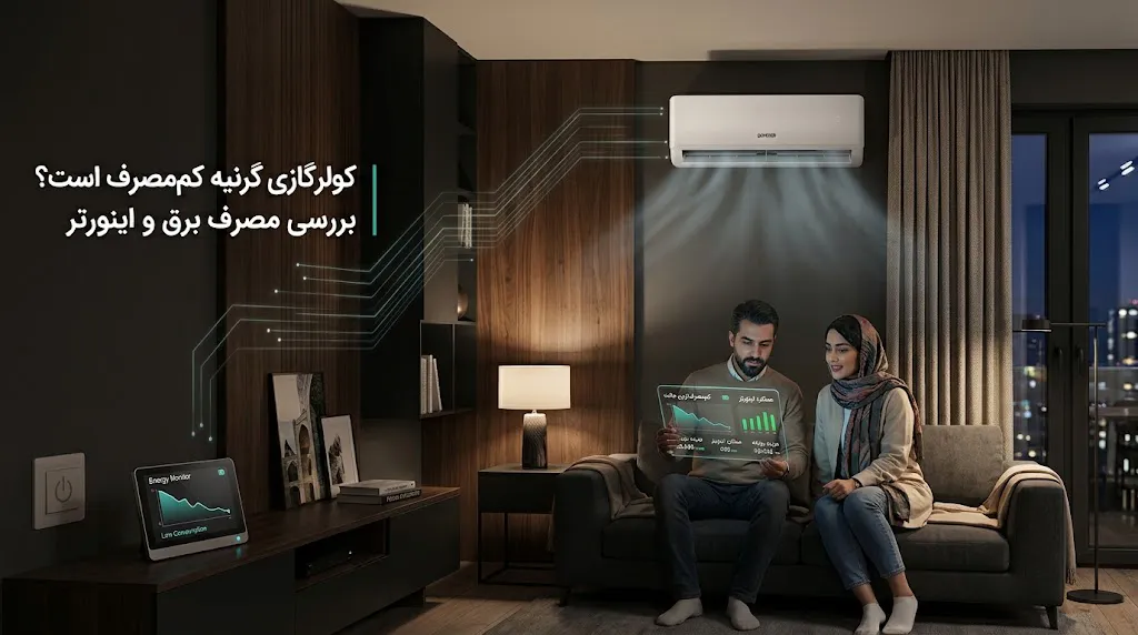 مصرف برق کولر گازی گرنیه و عملکرد اینورتر